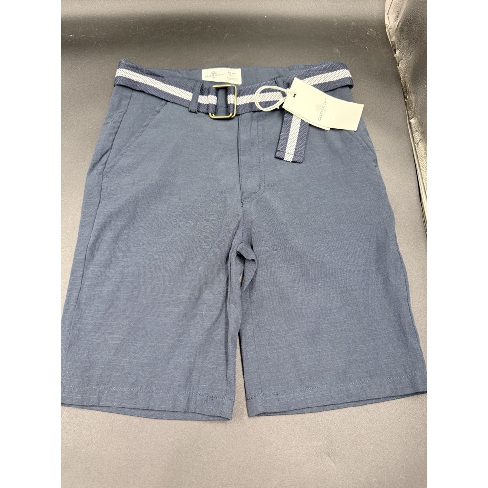 Craft Flow Big Boy  Belted Shorts Navy Standard Fit Boys Size 12 NWT